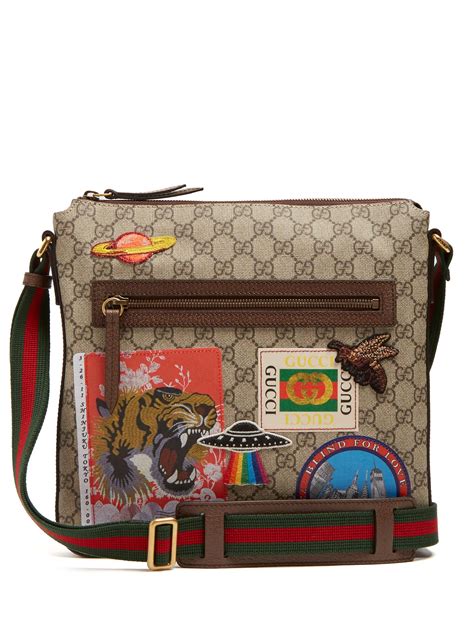 gucci courrier messenger gg supreme brown|Small messenger bag in GG Supreme .